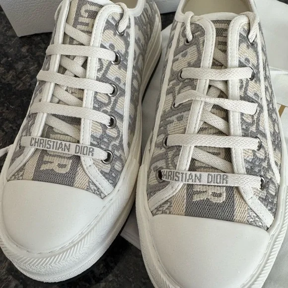 Dior Walk'n'Dior Platform Sneaker in stone grey sz 40 US 10 NWB $1,150 - Picture 7 of 16